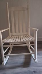 Schommelstoel - leuke witte houten stoel, Ophalen of Verzenden