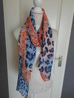 Sjaals blauw oranje Creme, Ophalen of Verzenden, Nieuw, Maat 46/48 (XL) of groter, Sjaal