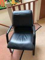 Leren Stoelen - Set van 4, Ophalen, Gebruikt, Zwart, Bureaustoel