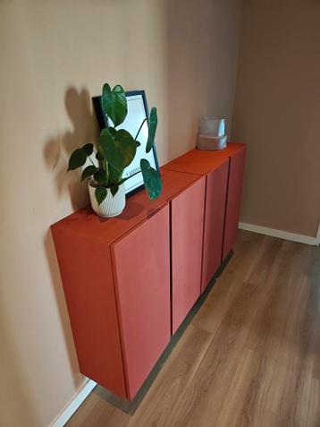 2x Ivar kasten Ikea, rood geverfd - afbeelding 1