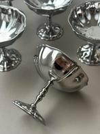 Vintage stalen flower vlinder coupes inox rvs ijs champagne, Ophalen of Verzenden