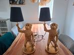 Aap Lampen Set - Gouden Design, Huis en Inrichting, Lampen | Hanglampen, Stof, 50 tot 75 cm, Ophalen of Verzenden, Zo goed als nieuw