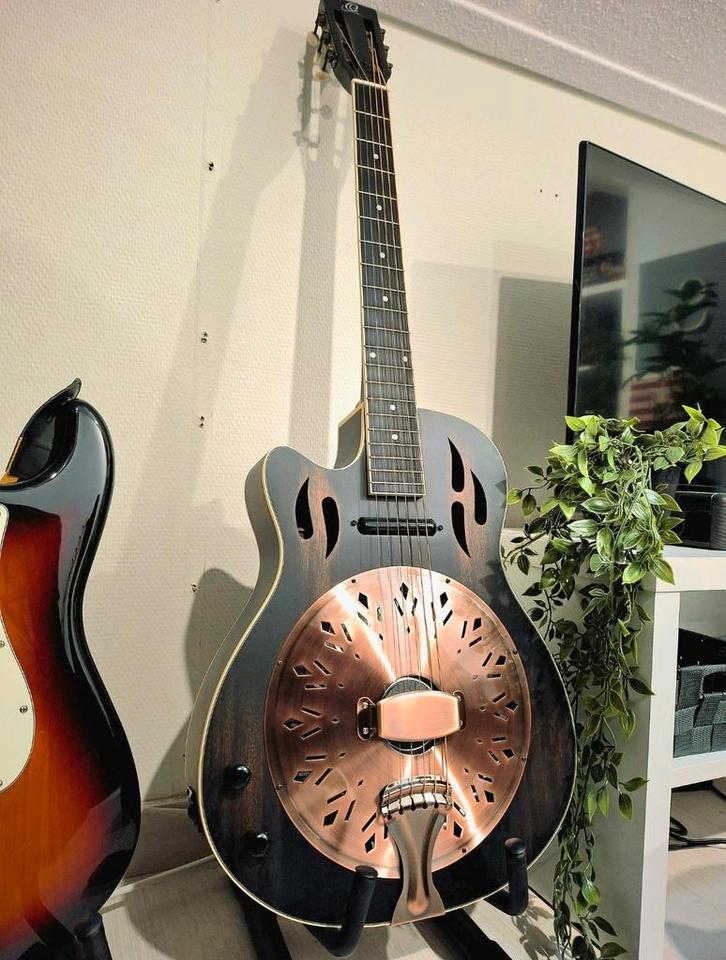 Ortega resonator gitaar (Linkshandig), Muziek en Instrumenten, Snaarinstrumenten | Gitaren | Akoestisch, Gebruikt, Resonator- of Dobrogitaar