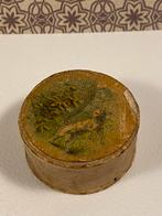 Antiek sieradendoosje, schaapje, rond, Ophalen of Verzenden