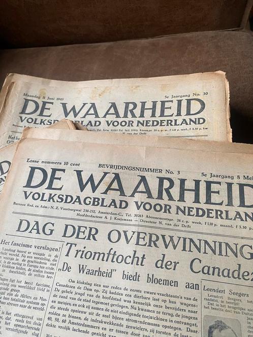 De Waarheid, zeer oude kranten 1945 en 1946, origineel, Verzamelen, Tijdschriften, Kranten en Knipsels, Krant, 1940 tot 1960, Ophalen of Verzenden