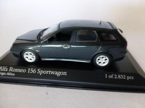 Minichamps Alfa Romeo 156 Sportwagon 2001 grijs metallic, Hobby en Vrije tijd, Modelauto's | 1:43, Zo goed als nieuw, Auto, MiniChamps