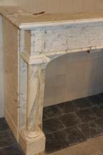 Antieke wit marmer pilaren schouw 152x113x58 cm, Ophalen