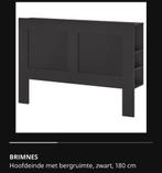 BRIMNES hoofdeinde met bergruimte (180 cm, zwart), Huis en Inrichting, Ophalen, Zwart, 180 cm, Hout