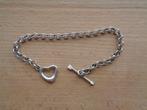 zilveren schakel armband met hart met pijl slot [554], Verzenden, Zo goed als nieuw, Zilver, Zilver