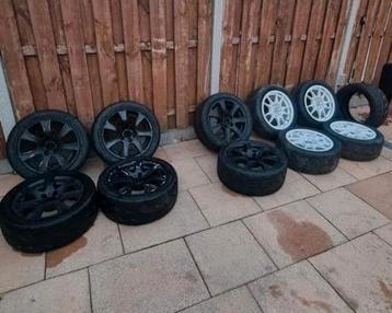 16 inch Velgen met Racebanden - Motec, Toyo, Nankang beschikbaar voor biedingen