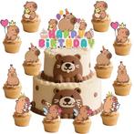 Capybara taart en cupcake topper set 25-delig, Versiering, Info@sweet-one, Verjaardag, Nieuw