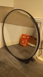 Zwarte ronde spiegel met led & verwarming (80cm), Ophalen, Rond, Zo goed als nieuw, 75 tot 100 cm