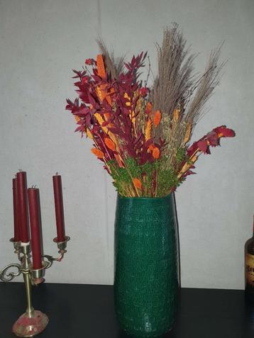 Droogbloemen in vaas (84 cm hoog) beschikbaar voor biedingen