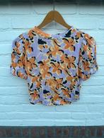 Name it T-shirt pofmouwen maat 134 / 140 paars bloemenprint, Ophalen of Verzenden, Gebruikt, Meisje, Shirt of Longsleeve