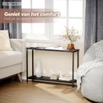 Sidetable - Wandtafel - Haltafel - 120x20x75cm-Zwart, Ophalen, 100 tot 150 cm, Nieuw, Metaal