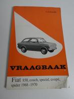 Te koop FIAT 850 vraagbaak, 1968-1970, Auto diversen, Handleidingen en Instructieboekjes, Ophalen of Verzenden