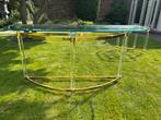 Site table messing/glas, Huis en Inrichting, Ophalen, 75 cm of meer, Overige vormen, 60 cm of meer