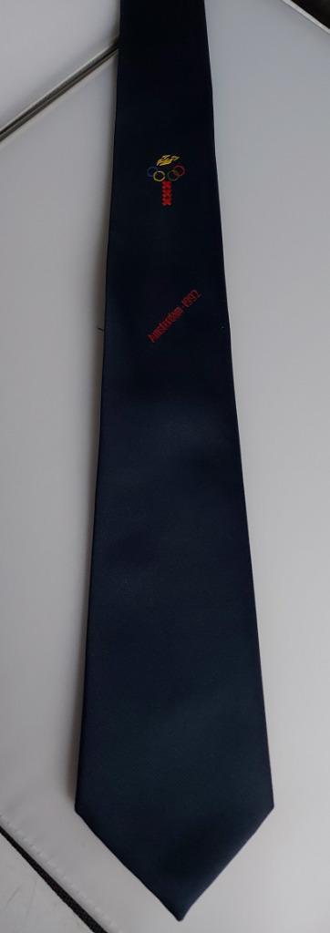 Olympische Spelen stropdas Amsterdam 1992, Kleding | Heren, Stropdassen, Zo goed als nieuw, Effen, Blauw, Ophalen of Verzenden