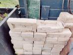 35 stuks gele handgevormde bakstenen, Ophalen, Gebruikt, Bakstenen