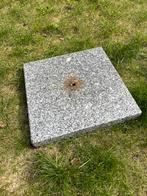 Granieten blok van 40x40x5, Tuin en Terras, Ophalen of Verzenden, Zo goed als nieuw, Minder dan 1 meter, Parasolvoet