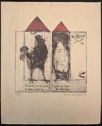 Lithofrafie "ik haan, kraai, koning" Karin Campfens, Ophalen of Verzenden