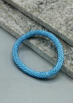 Glaskralen armband - blauw - RB315, Overige materialen, Overige kleuren, Verzenden, Nieuw