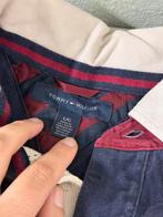 Tommy Hilfiger Rugby Polo Shirt Longsleeve Maat L-G Navy/Red, Maat 52/54 (L), Blauw, Tommy Hilfiger, Ophalen of Verzenden