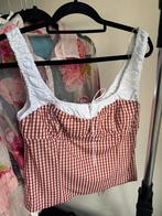 Zara gingham print korset topje, Zara, Zara, Maat 42/44 (L), Ophalen of Verzenden
