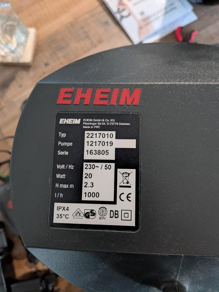 Eheim filterpomp 2217 + Diversen aquarium artikelen, Dieren en Toebehoren, Vissen | Aquaria en Toebehoren, Filter of Co2, Ophalen of Verzenden