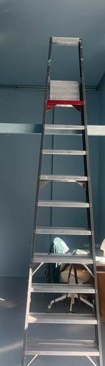 Altrex Pro + bordestrap , enkel oploopbaar (FEO), 10 treden, Doe-het-zelf en Verbouw, Ladders en Trappen, Ophalen, 4 meter of meer