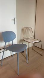 Stoelen 2 stuks. Goud en/of blauw. Zsm ophalen., Huis en Inrichting, Ophalen, Zo goed als nieuw, Overige kleuren