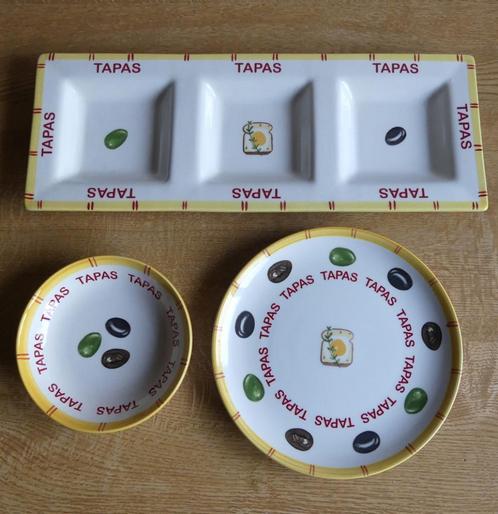 Oil & Vinegar tapas set drievaks schaal tapasbord schaaltje, Huis en Inrichting, Keuken | Servies, Gebruikt, Schaal of Schalen