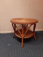 Rotan tafeltje, Minder dan 55 cm, Rond, Zo goed als nieuw, Ophalen