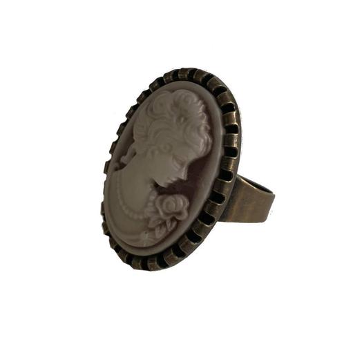 Nieuwe retro CAMEE ring met silhouet van vrouw ovaal, Sieraden, Tassen en Uiterlijk, Ringen, Nieuw, Dame, Ophalen of Verzenden