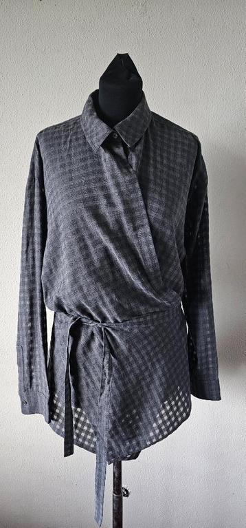 grijze overslag blouse van Alexander wang maat L (2525) beschikbaar voor biedingen