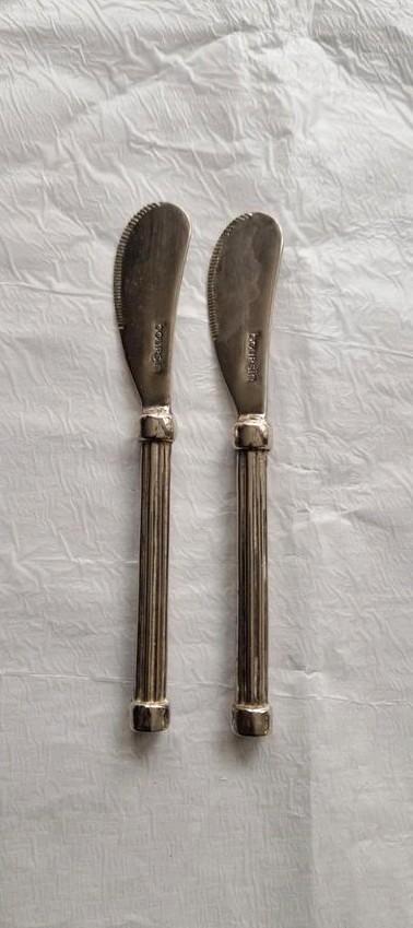 2 Boursin Mesjes - Botermesjes 14 cm, Antiek en Kunst, Antiek | Bestek, Ophalen of Verzenden