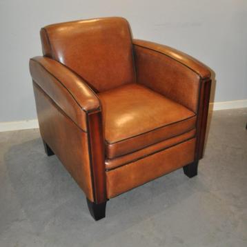 Bergerac, een schapenlederen fauteuil in topstaat! beschikbaar voor biedingen