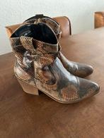 Enkellaarsjes cowboylaarsjes slangenprint maat 38, Bruin, Lage of Enkellaarzen, Ophalen of Verzenden, Zo goed als nieuw