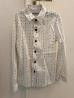 Stoere blouse wit jongen maat 122/128, Kinderen en Baby's, Kinderkleding | Maat 128, Ophalen of Verzenden, Zo goed als nieuw, Jongen