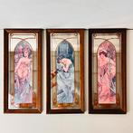 Art nouveau Alphonse Mucha lijsten spiegel, Antiek en Kunst, Curiosa en Brocante, Ophalen of Verzenden