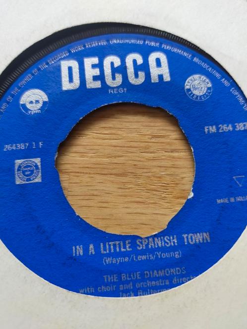 The Blue Diamonds , in a little spanish town, Cd's en Dvd's, Vinyl Singles, Zo goed als nieuw, Pop, Ophalen of Verzenden