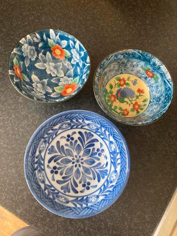 Set van 3 vintage chinese kommen beschikbaar voor biedingen