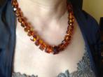 Art Deco ketting met barnsteen, SBM K, Verzenden, Overige materialen, Ketting