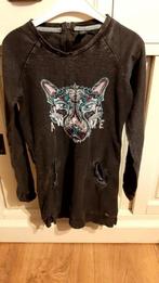 Jill lange sweater met rits op het rugpand en tijgerkop, Gebruikt, Meisje, Trui of Vest, Ophalen of Verzenden