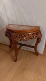 tafeltje, Huis en Inrichting, Tafels | Bijzettafels, Minder dan 55 cm, Gebruikt, Rond, Hout