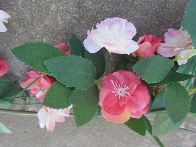 ROOSJES GUIRLANDE - KUNST - 165 CM, Ophalen of Verzenden, Nieuw