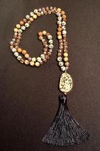 Mala ketting met dalmatiër jaspis hanger, Ophalen of Verzenden, Nieuw, Steen of Mineraal, Met edelsteen