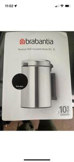 Brabantia prullenbakje zwart 4x, Ophalen, Kunststof, ., Nieuw