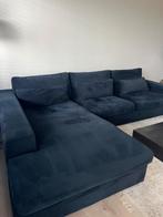 Zwarte velvet bank Room 108, Huis en Inrichting, Ophalen, Hoekbank, 300 cm of meer, Zo goed als nieuw