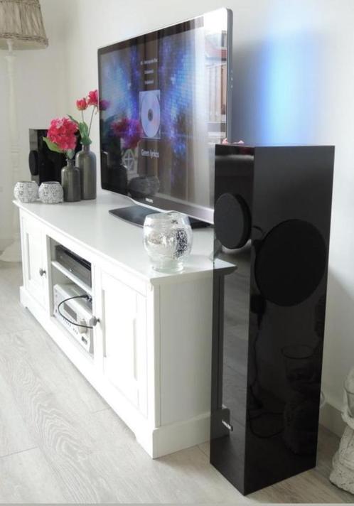 Hepta Spring Excellence speakers hoogglans zwart nieuwstaat., Audio, Tv en Foto, Luidsprekers, Zo goed als nieuw, Front, Rear of Stereo speakers